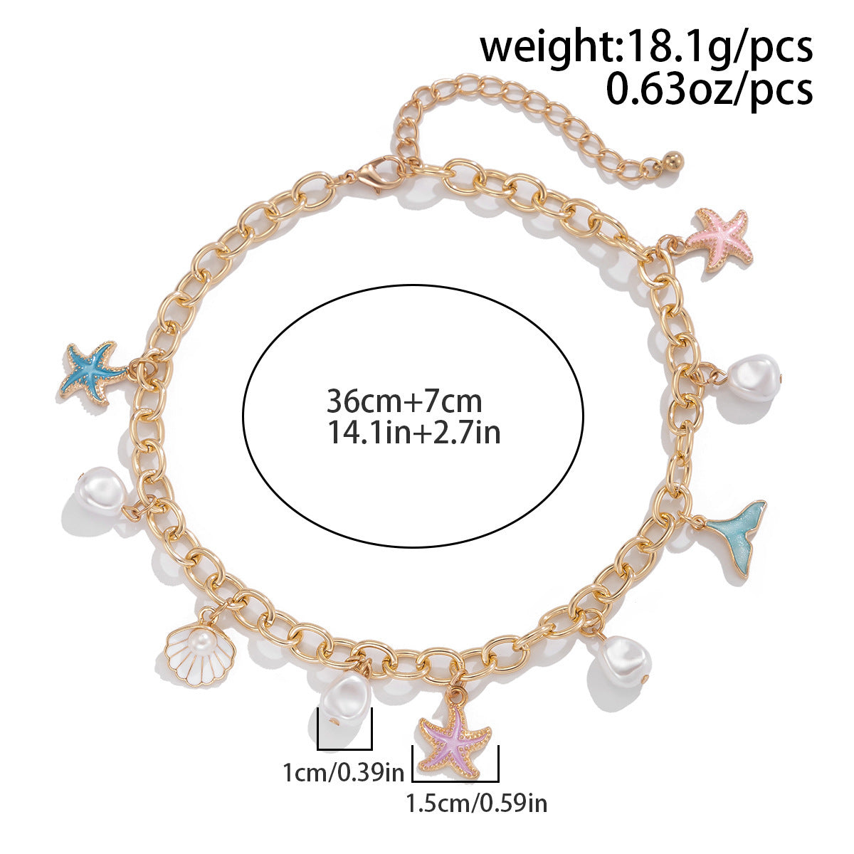 Ocean Style Fishtail Pearl Necklace