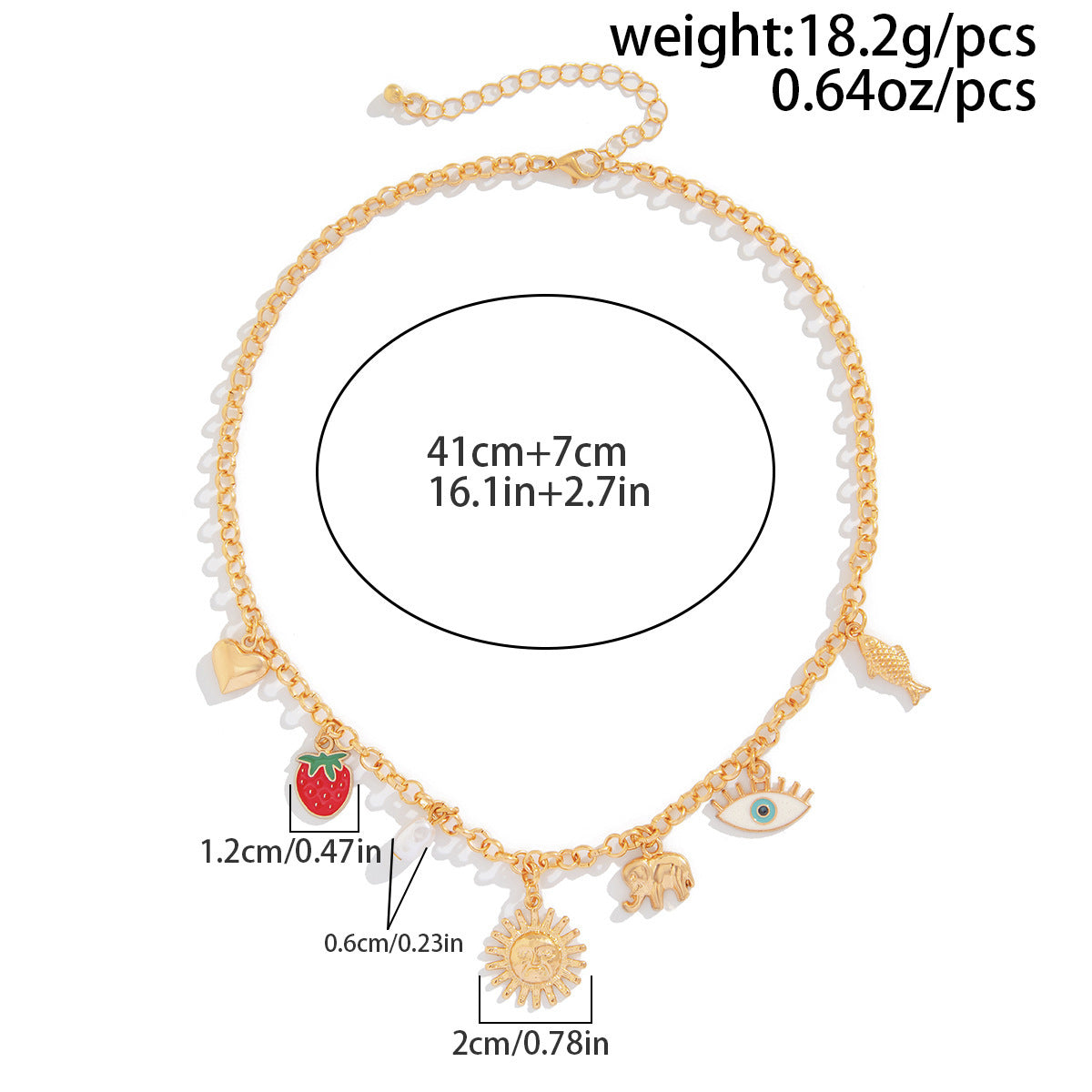 Sun Elephant Eye Necklace
