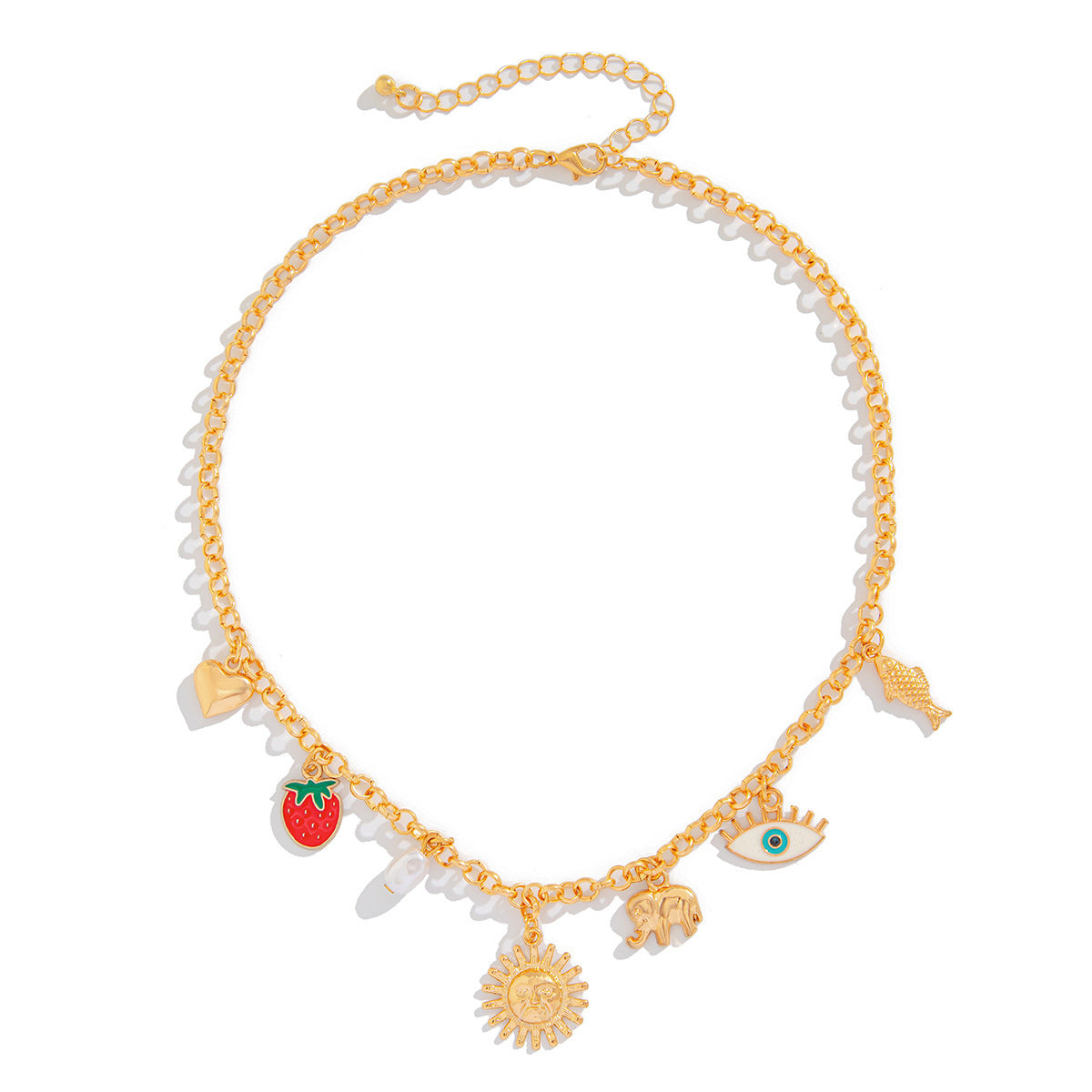Sun Elephant Eye Necklace