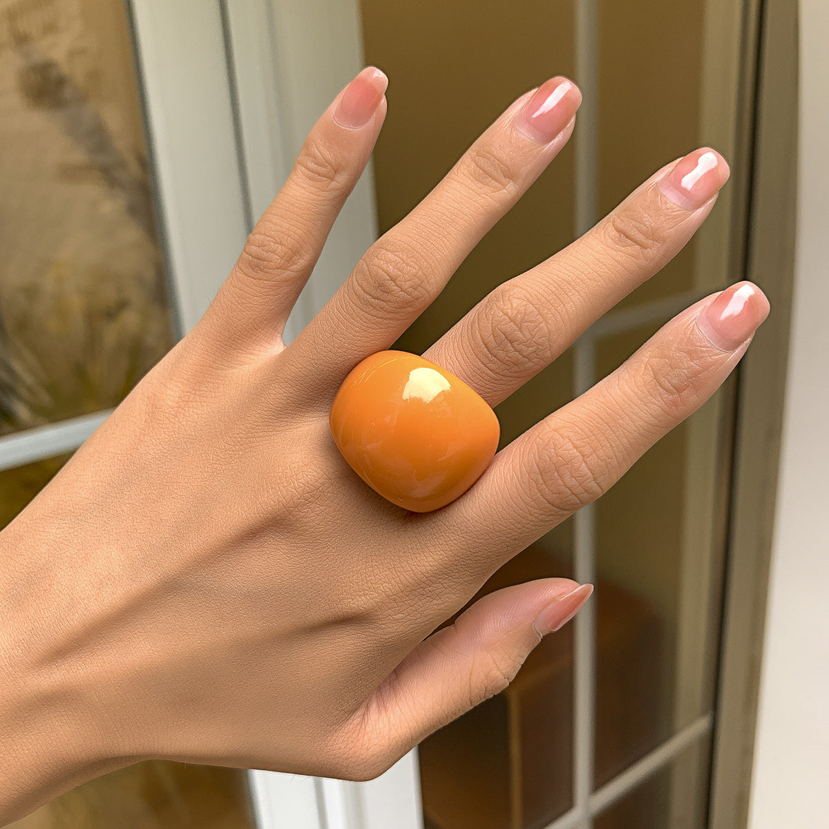 Candy Color Acrylic Hoop Ring