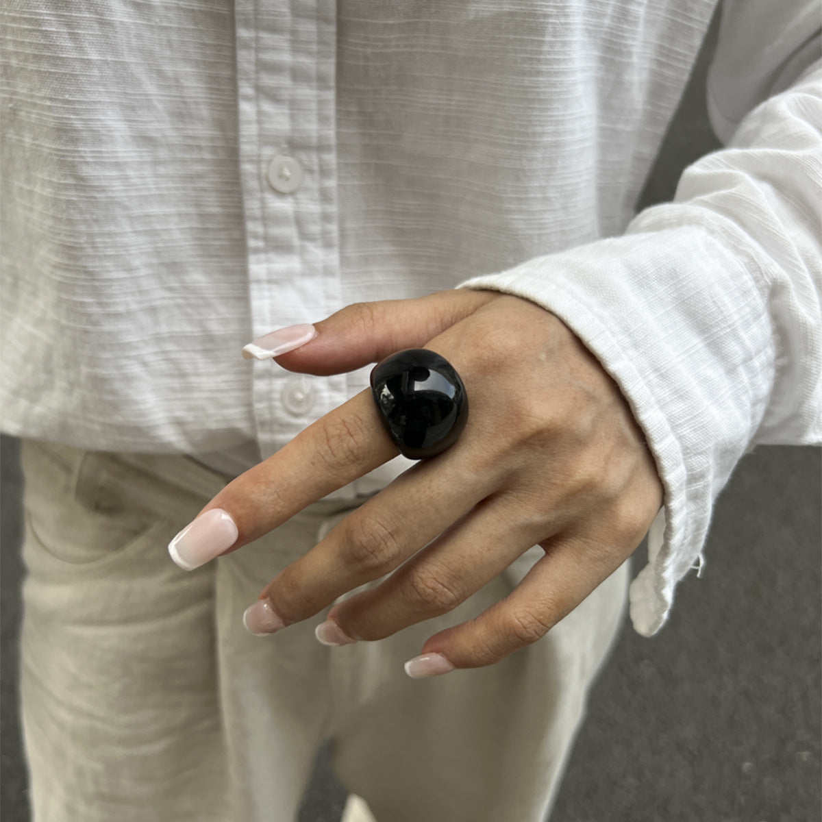 Candy Color Acrylic Hoop Ring
