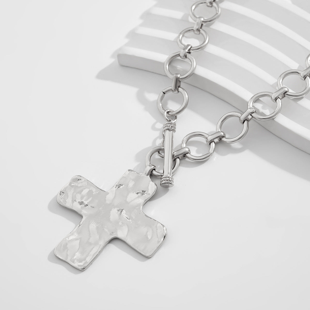 Punk Metal Cross Necklace