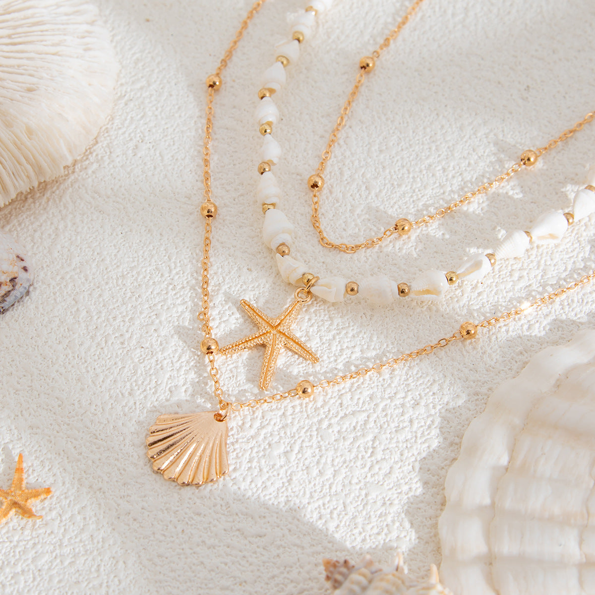 Ocean Pendant Stacking Necklace