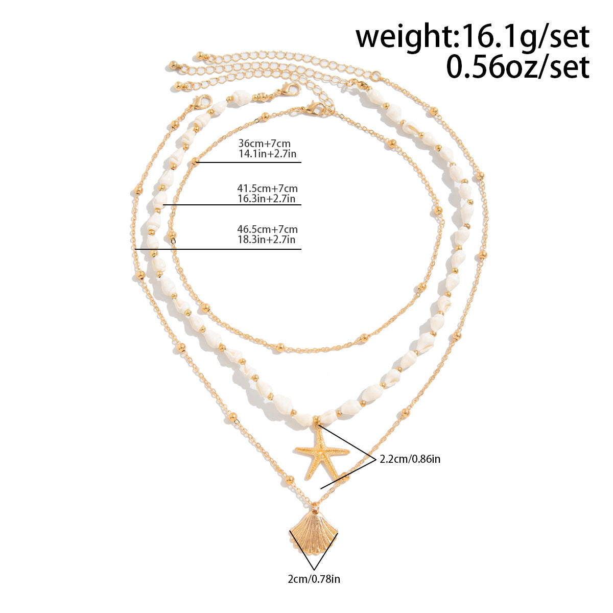 Ocean Pendant Stacking Necklace