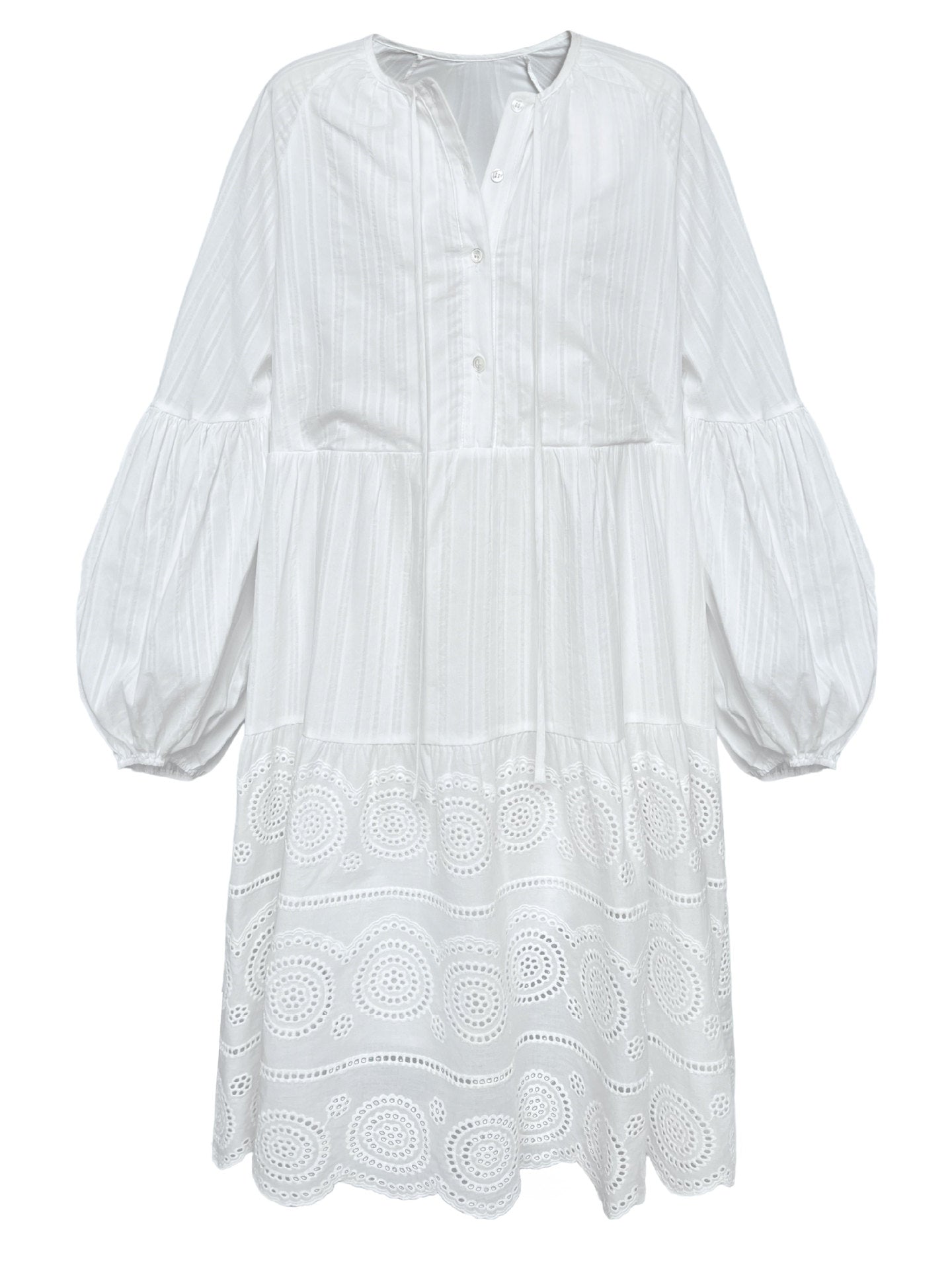 Holiday Style Balloon Sleeves Dress