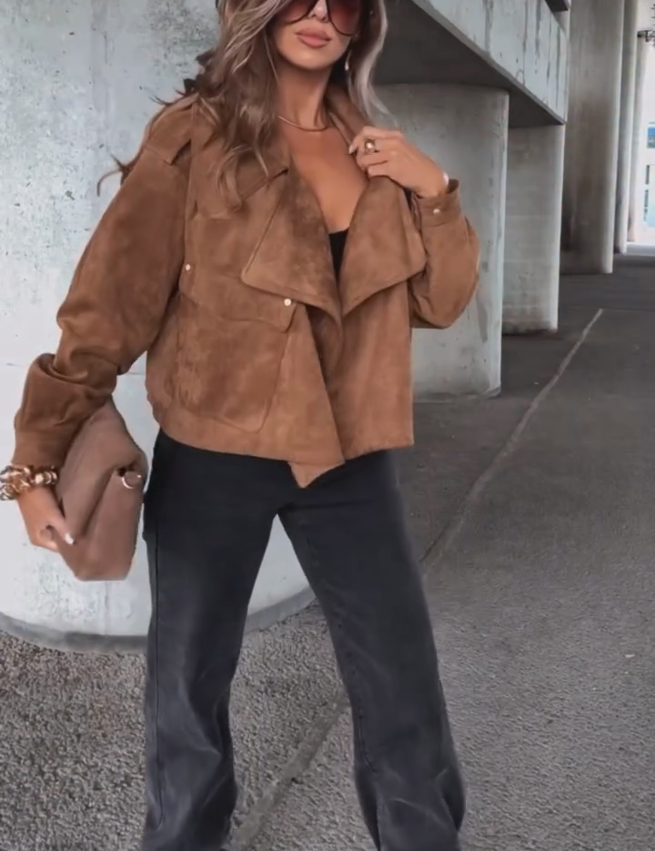 Suede Biker Jacket