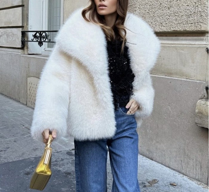 Winter Lapel Fur Coat