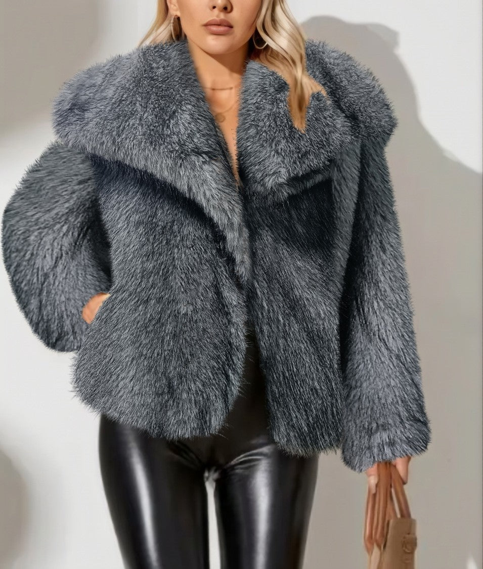 Winter Lapel Fur Coat