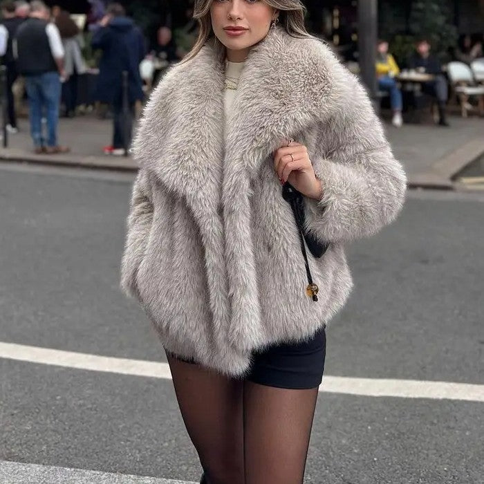 Winter Lapel Fur Coat