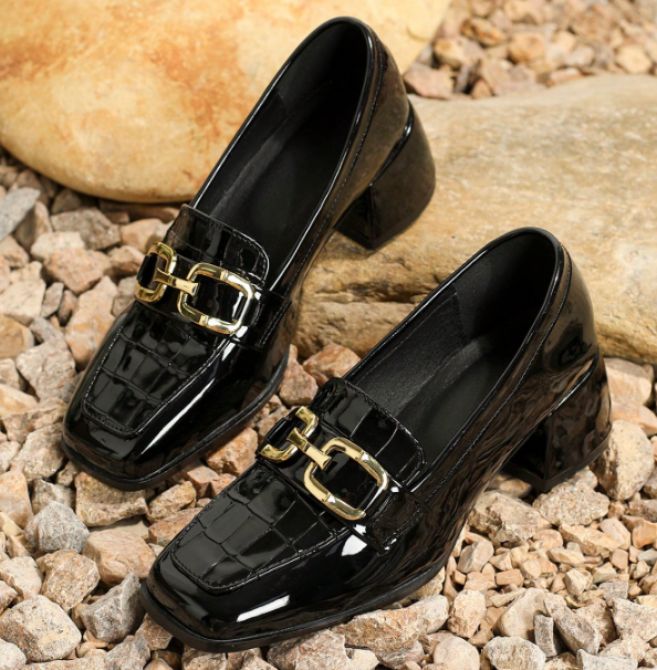 Women's Square Toe Loafer Pumps