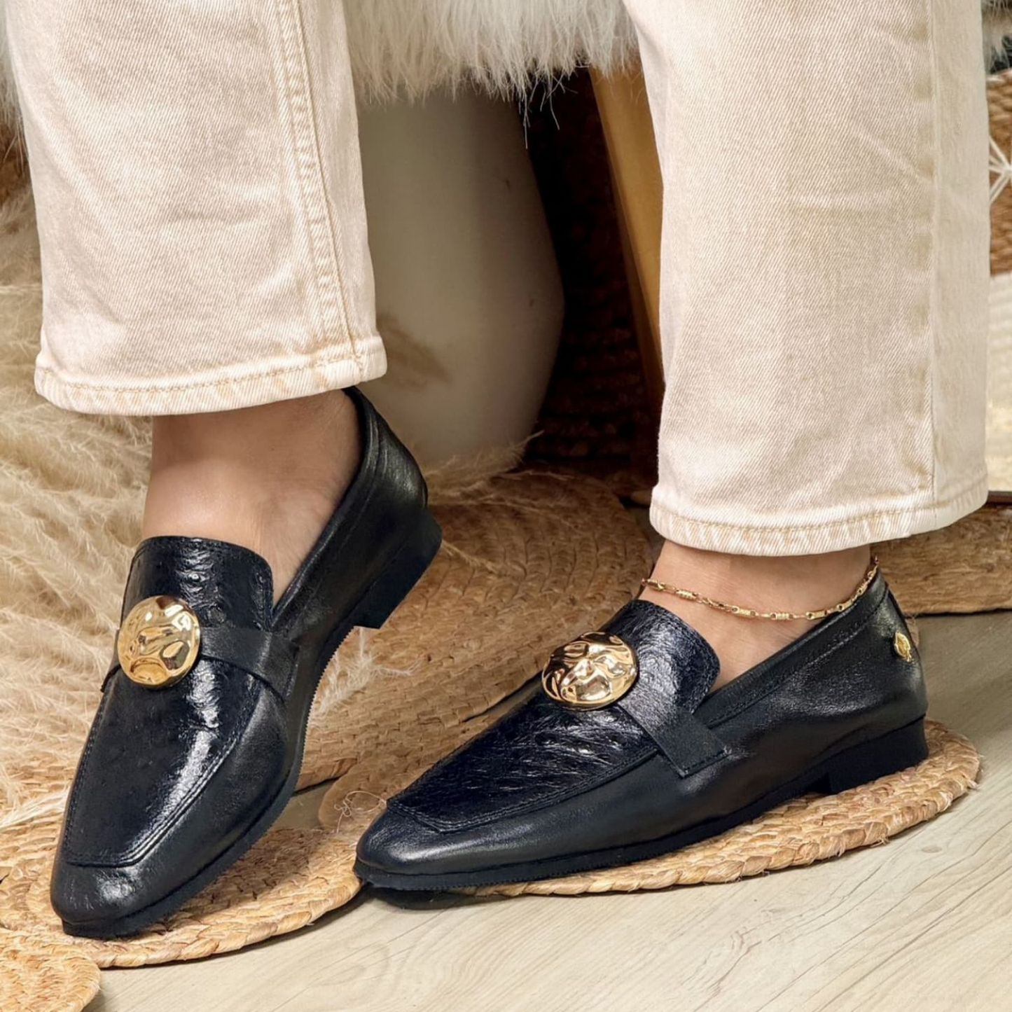 Women's Lucca Metal Buckle Loafers