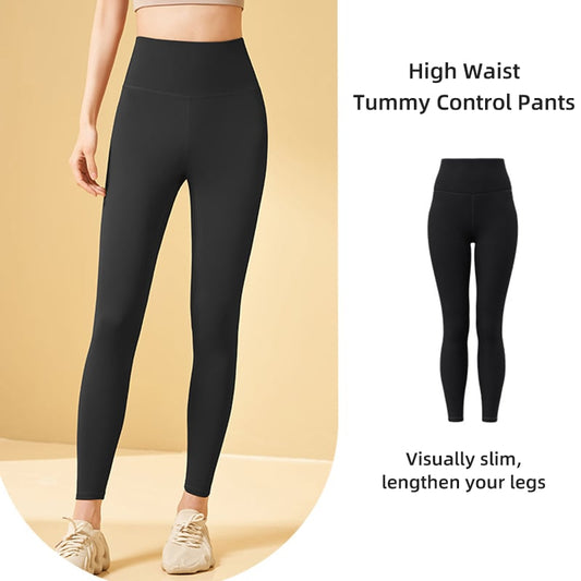 High Waisted Tummy Control Side Pocket Shaping Training Leggings