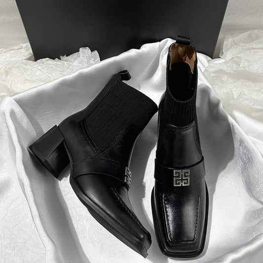 High-End Stretch Fashion Sock Martin Boots