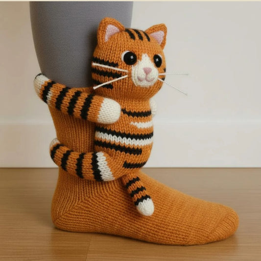 3D Knitted Animal Socks