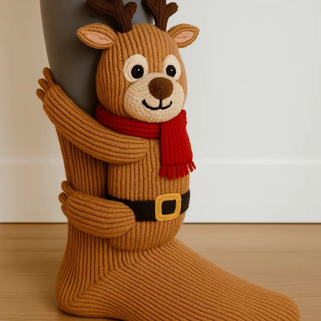 3D Knitted Animal Socks