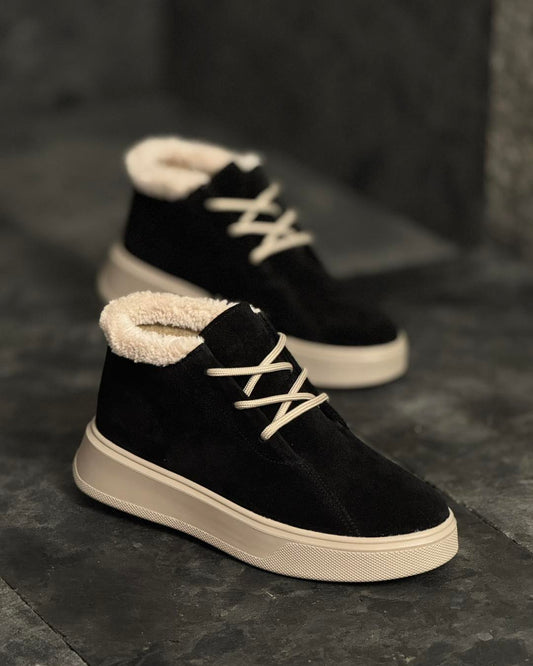 Thermal Fleece-Lined Wool Shoes