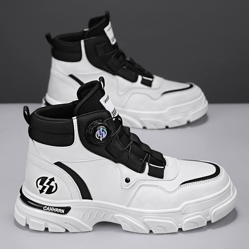 Rotary Buckle Slip-On Ankle Boots