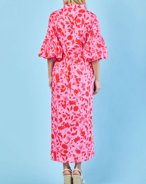 Printed Waisted Dress