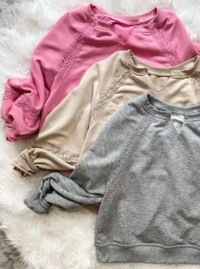 Comfy Lace Sweatshirt