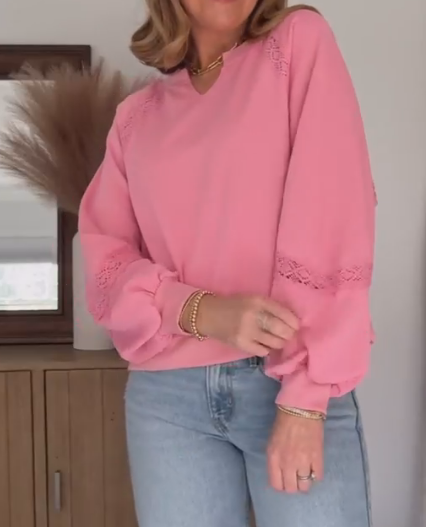 Comfy Lace Sweatshirt