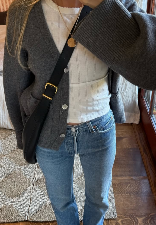 Chill V-Neck Tight Waist Pocket Cardigan