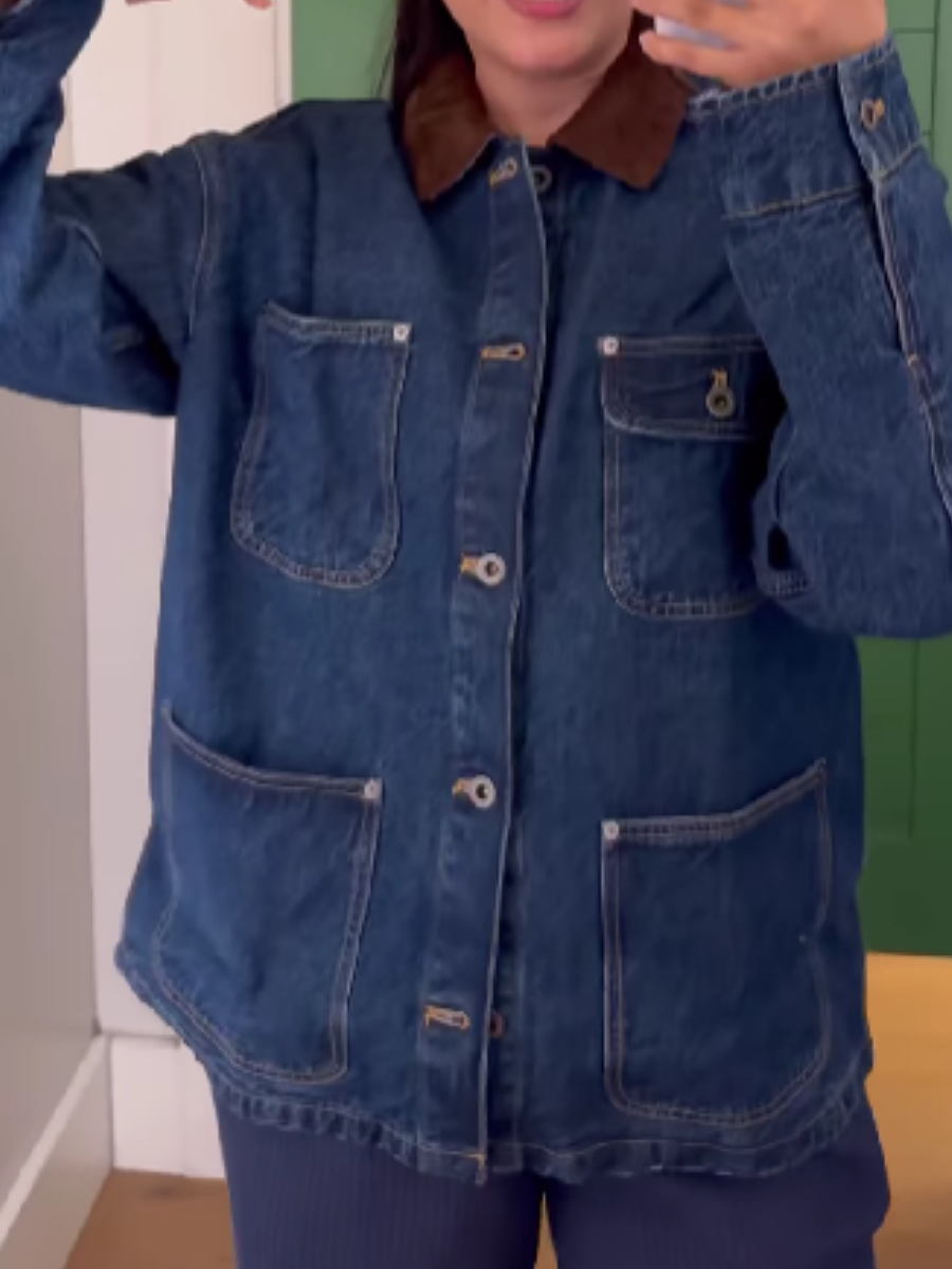 Washed Denim Coat