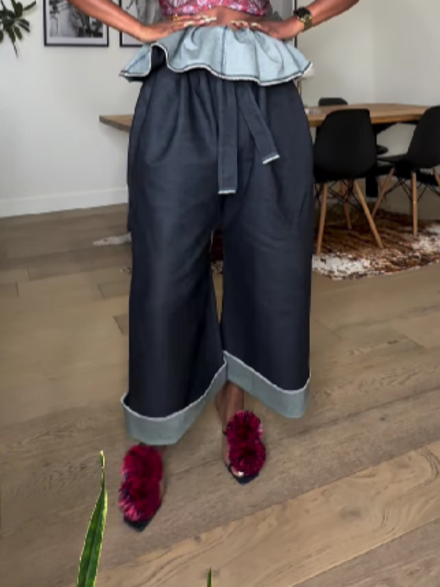 James Paperbag Fashion Jeans