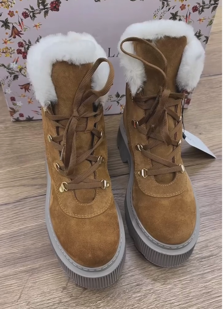 Women's Suede And Fleece Martin Boots