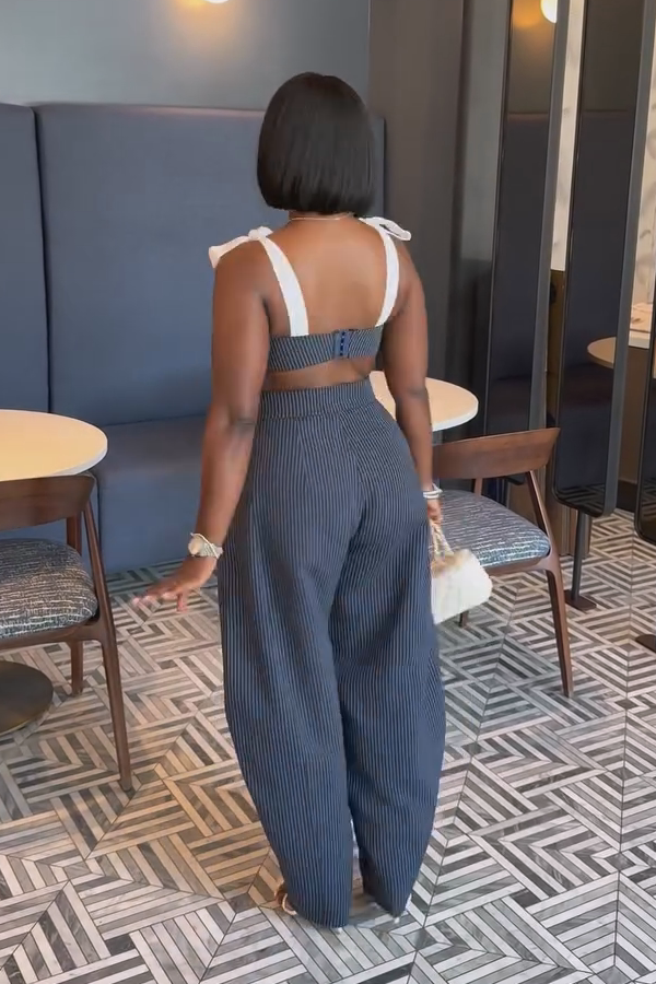 š„Special Offerš„Striped Wide Leg Pants Suit