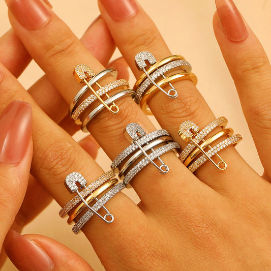 Detchable Pin Ring & Earrings