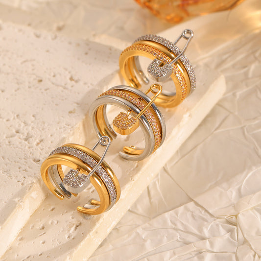 Detchable Pin Ring & Earrings
