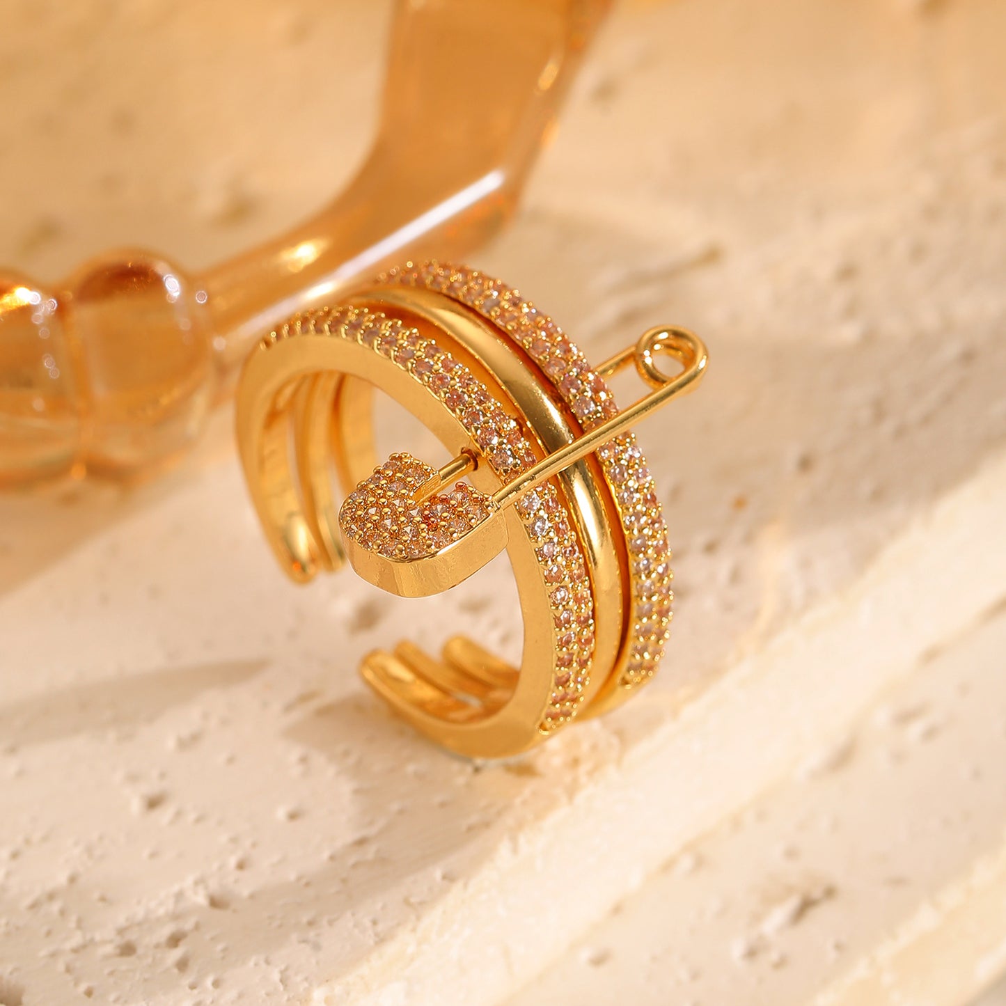 Detchable Pin Ring & Earrings