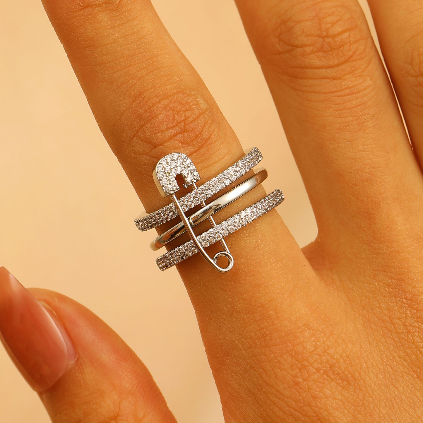 Detchable Pin Ring & Earrings