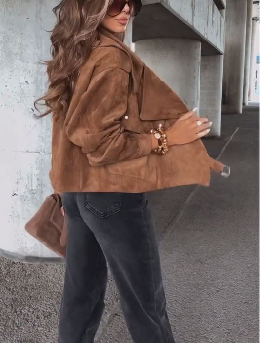 Suede Biker Jacket