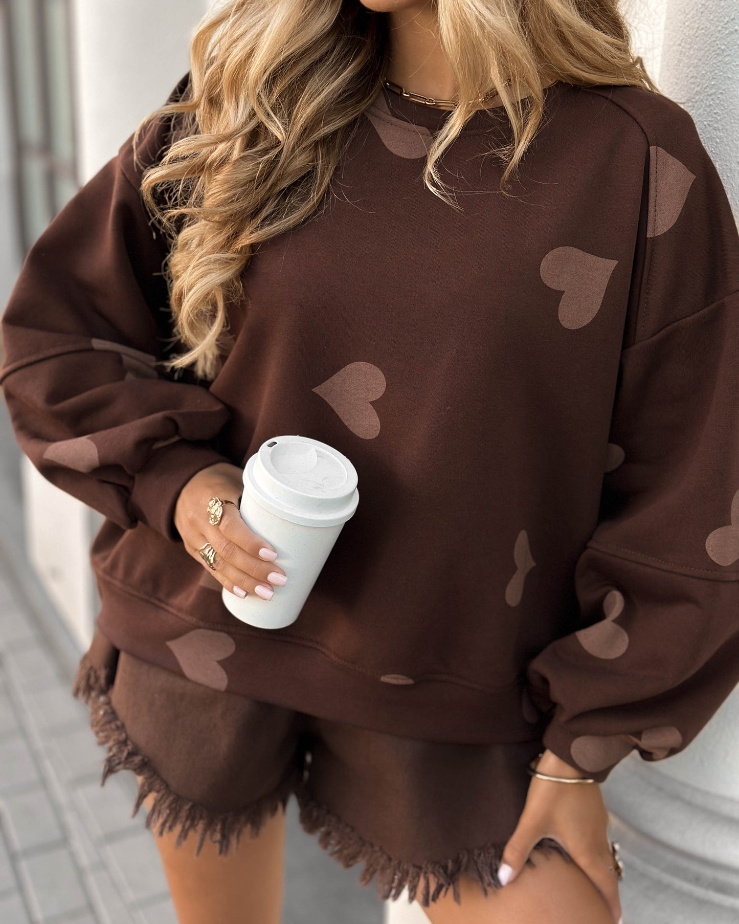 Heart Print Sportshirt