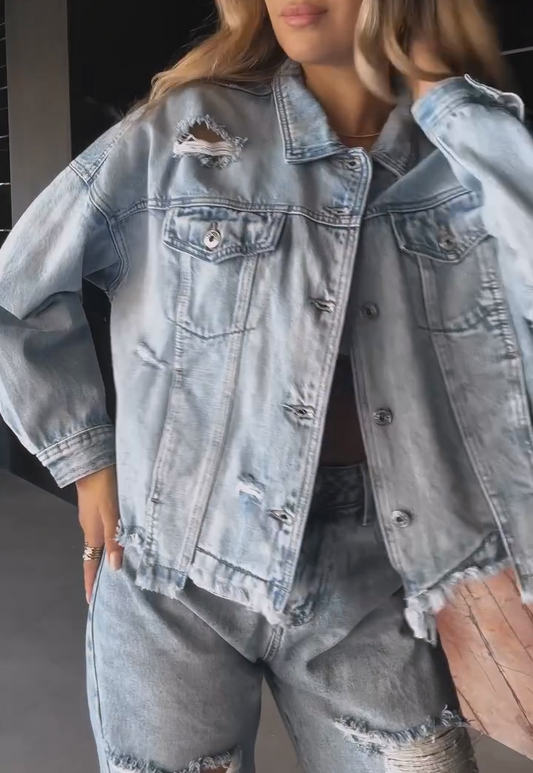 Ripped Denim Jacket