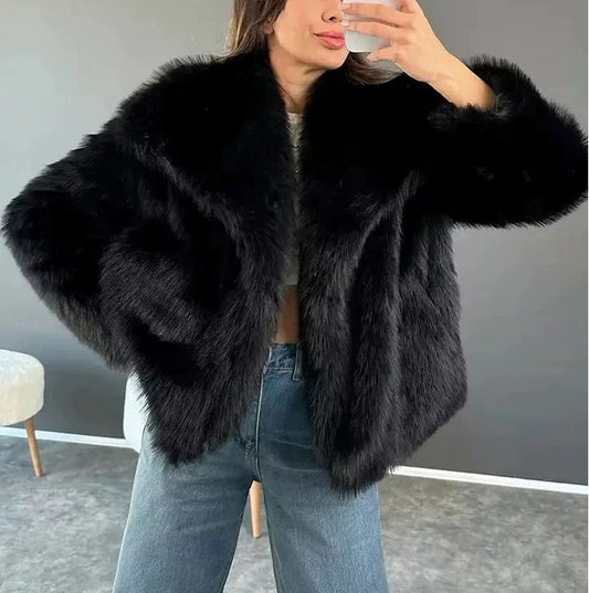 Winter Lapel Fur Coat