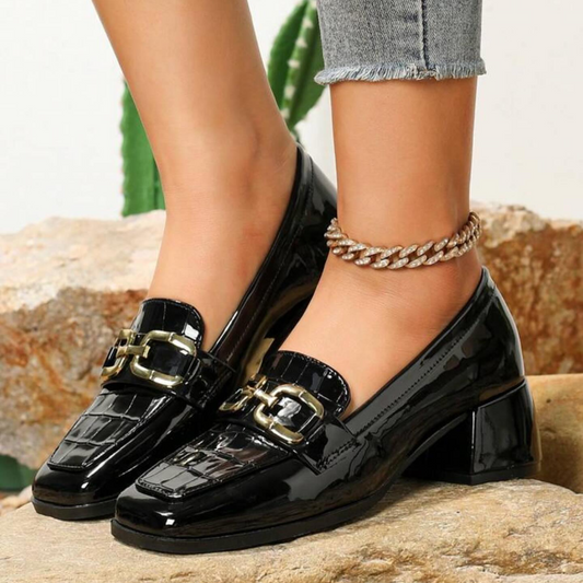 Women's Square Toe Loafer Pumps