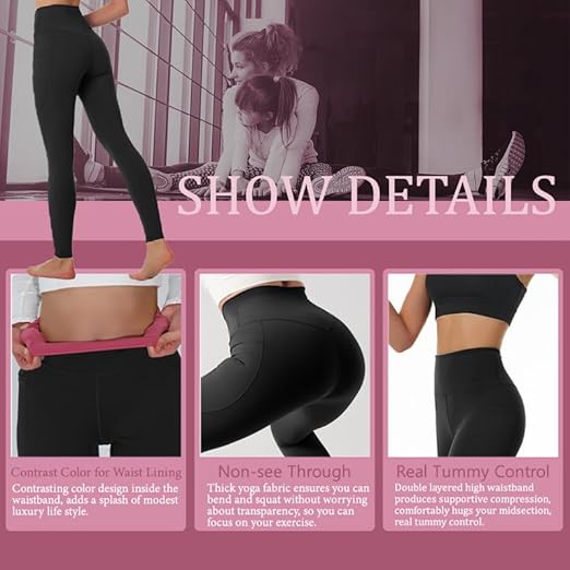 High Waisted Tummy Control Side Pocket Shaping Training Leggings