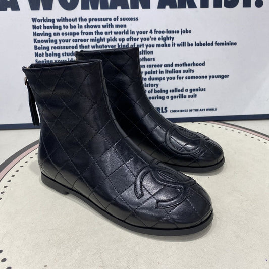 Women's Vintage Rhombus Zipper Boots