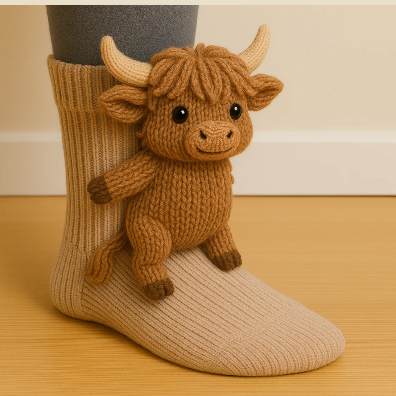 3D Knitted Animal Socks