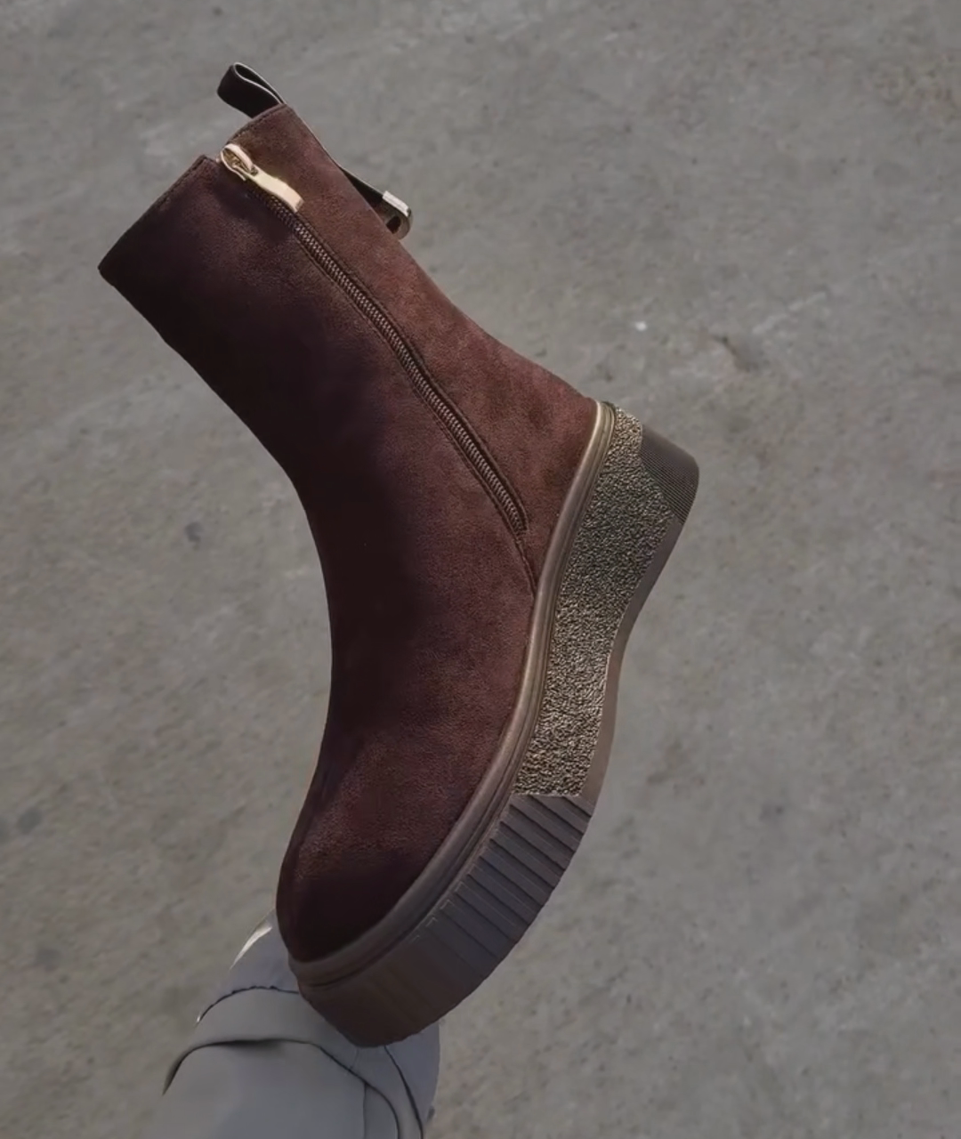 Women's Suede Platform Boots