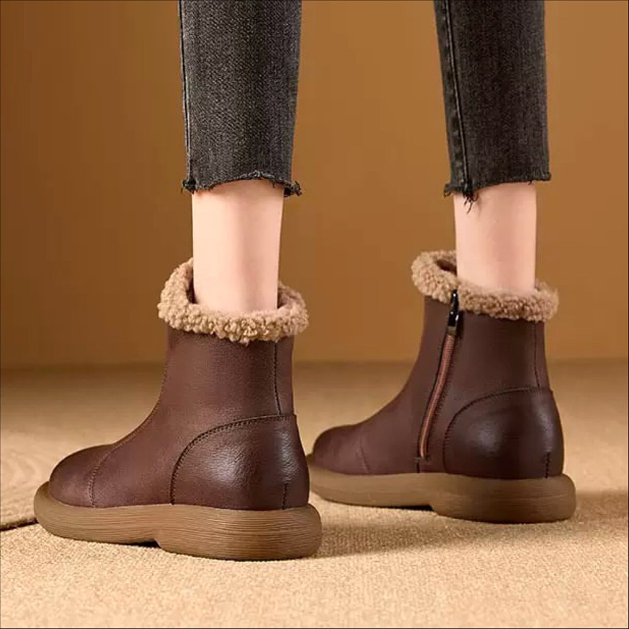 Fleece-Lined Thickened Winter Warm Non-Slip Women's Boots