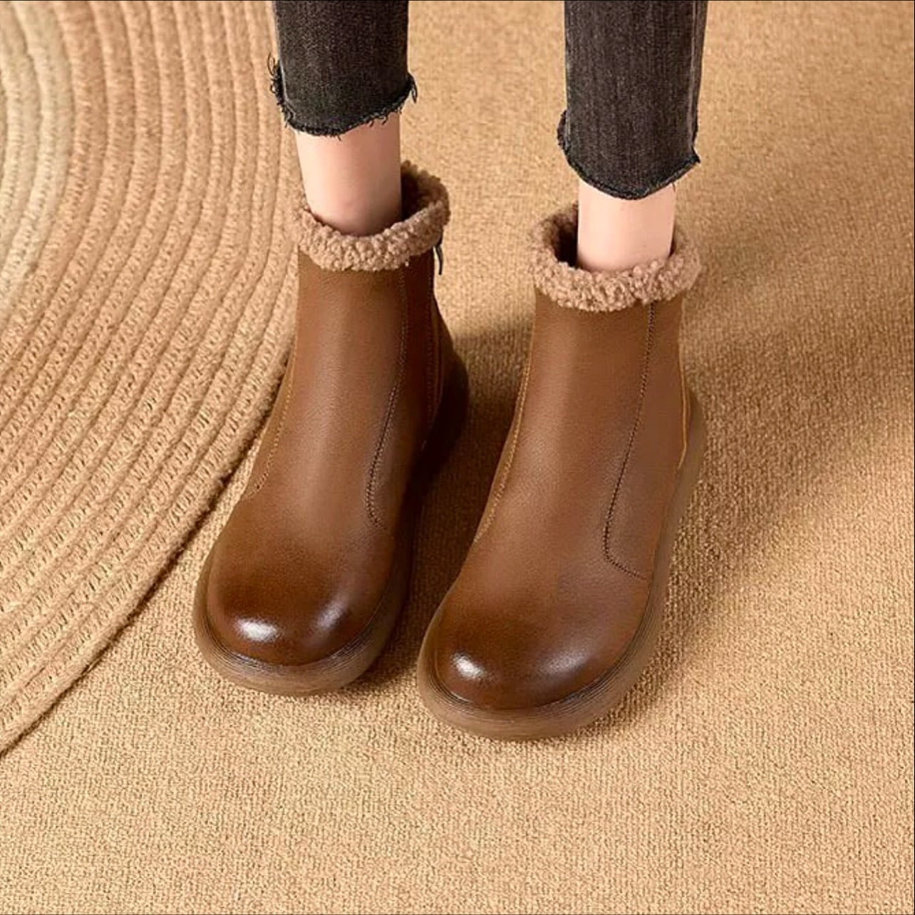 Fleece-Lined Thickened Winter Warm Non-Slip Women's Boots