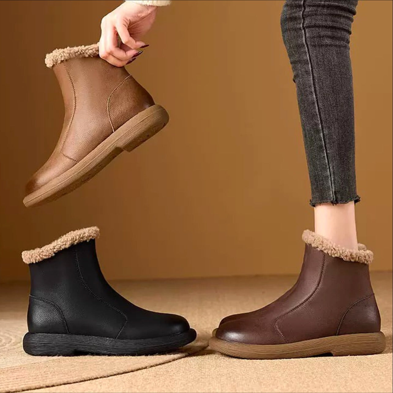 Fleece-Lined Thickened Winter Warm Non-Slip Women's Boots
