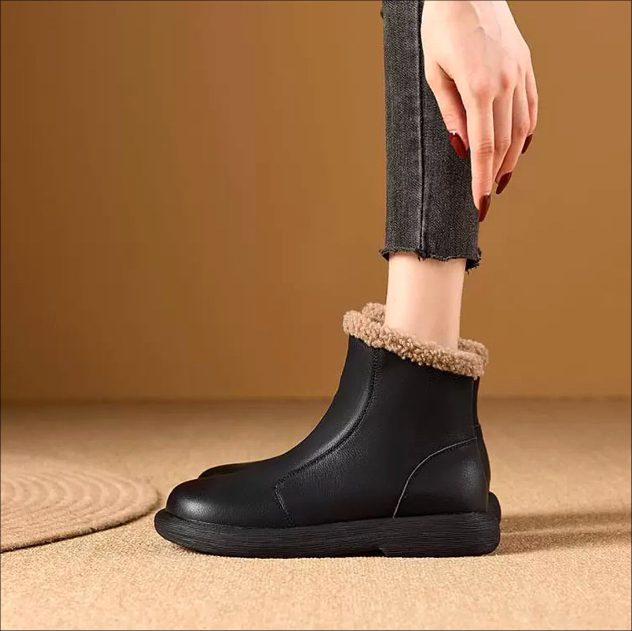 Fleece-Lined Thickened Winter Warm Non-Slip Women's Boots