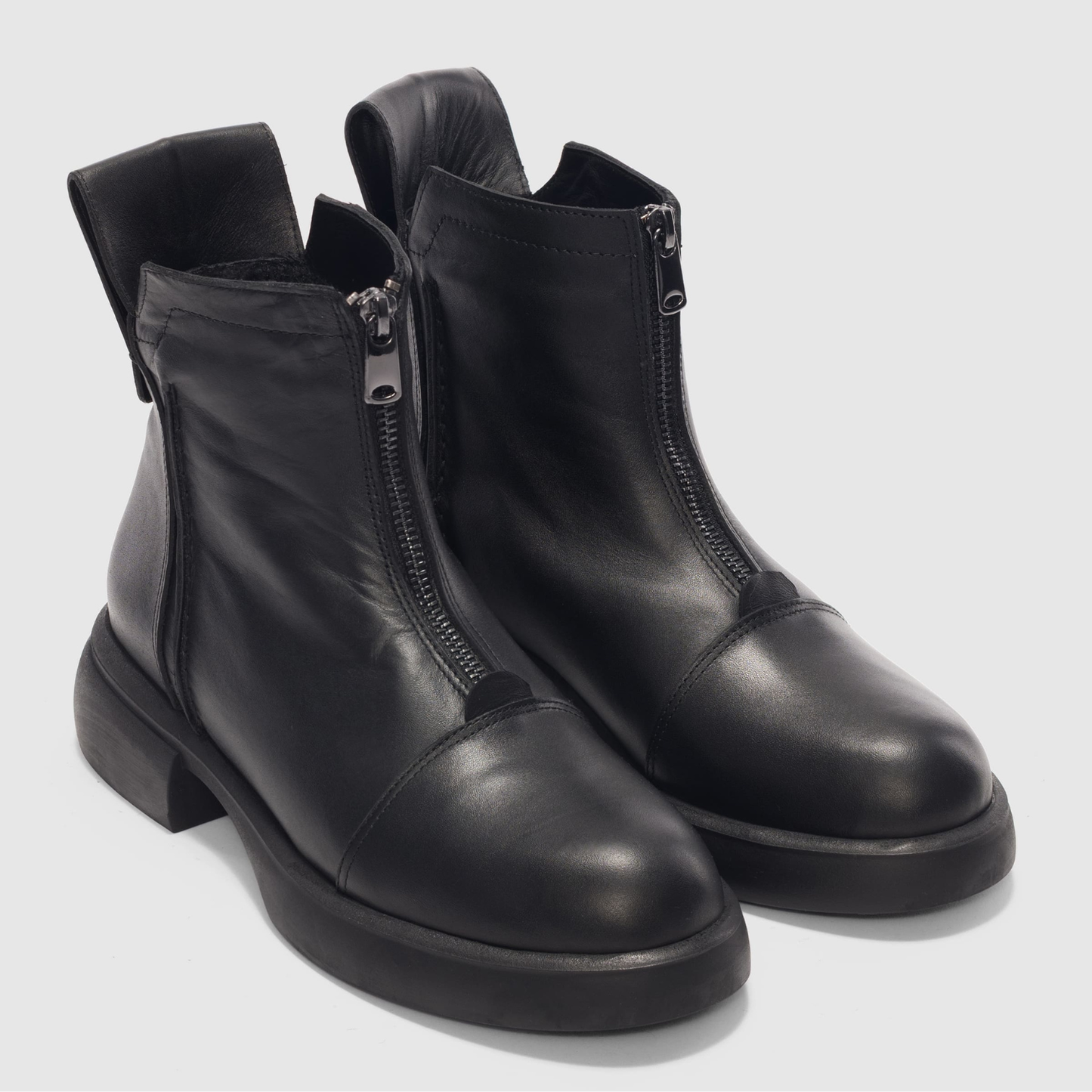 Genuine Leather Lace Detailed Side Zippered Women's Boots