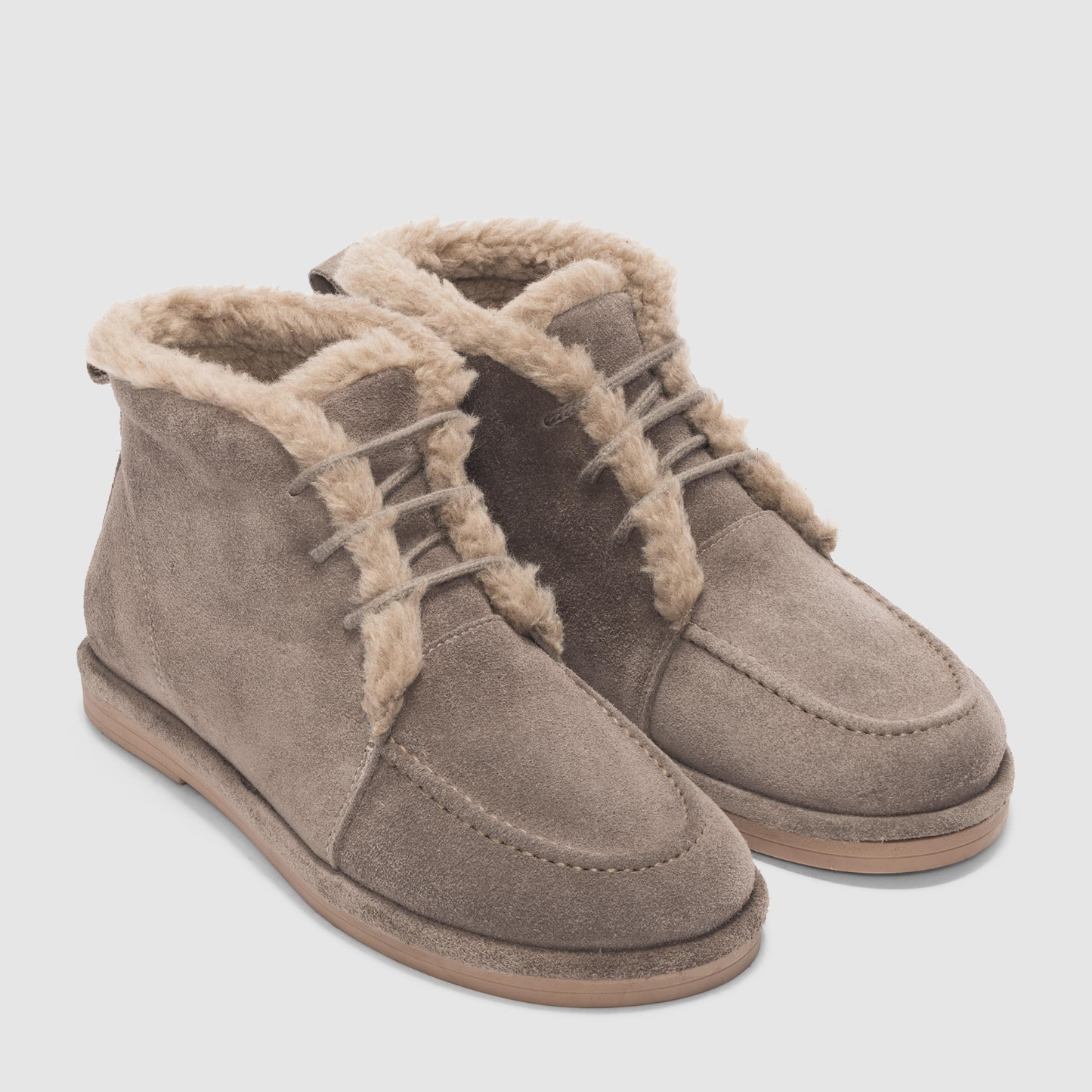 Genuine Leather Fur Lace Detailed Women's Boots