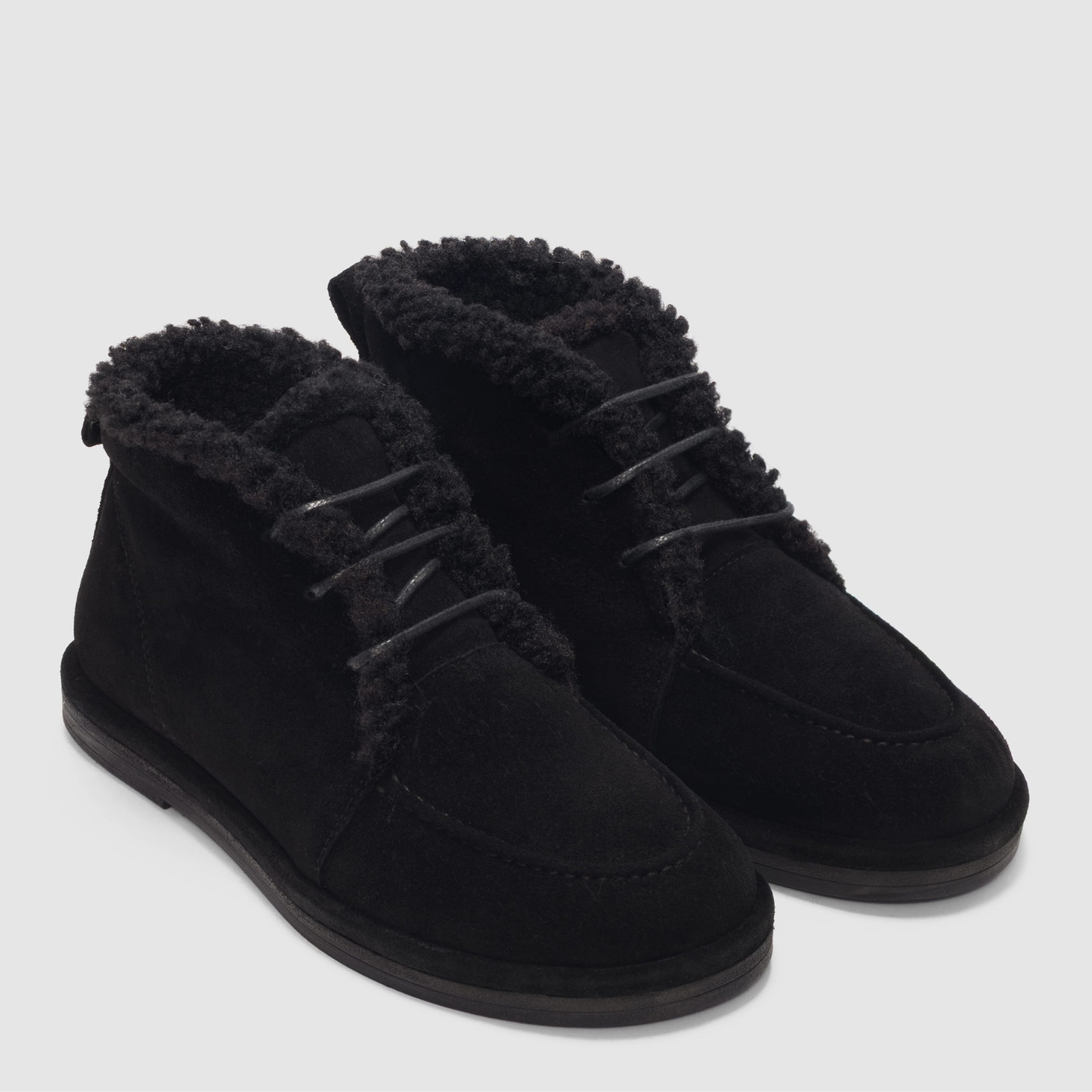 Genuine Leather Fur Lace Detailed Women's Boots