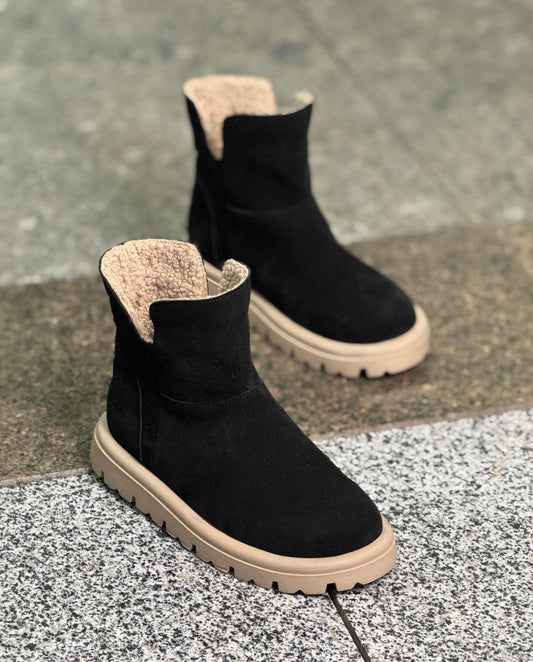 Shearling-Lined Suede Winter Boots
